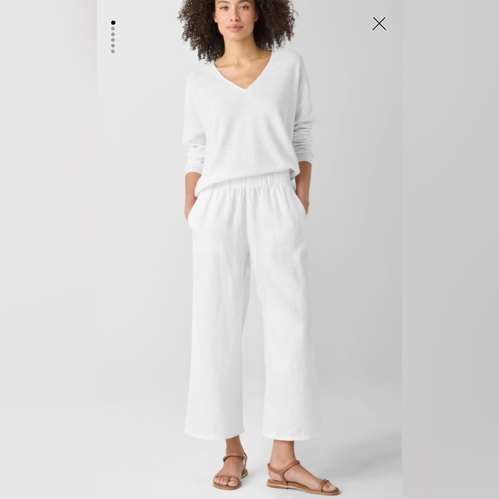 Eileen Fisher cropped linen pants
